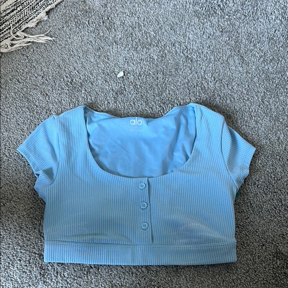 ALO Yoga Blissful Henley bra top small